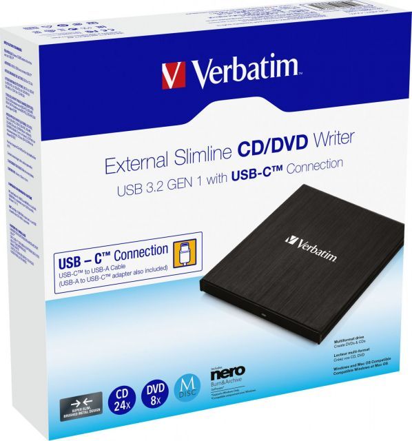 43886 USB-C External Slimline CD/DVD Yazıcı