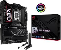 ASUS MB ROG MAXIMUS Z890 HERO INTEL Z890 LGA1851 DDR5 8800 HDMI 2XUSB4 6X M2 USB3.2 WIFI 7 + BT AURA RGB 5GBİT + 2.5GBİT LAN ATX 22+1+2+2 GÜÇ AŞAMALARI THUNDERBOLT 4 NITROPATH DRAM TEKNOLOJİSİ AI OVERCLOCKING