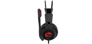 MSI GG DS502 GAMING HEADSET 7.1 CEVRESEL SES 2X40MM SURUCU KIRMIZI DRAGON LED AYDINLATMA KABLO KUMANDA MIKROFON 2M ORGU KABLO USB BAGLANTI OYUNCU KULAKUSTU KULAKLIK